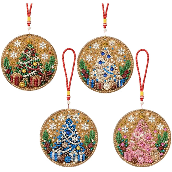 Mini Christmas Ornament Set (4-Pack) β Christmas Trees