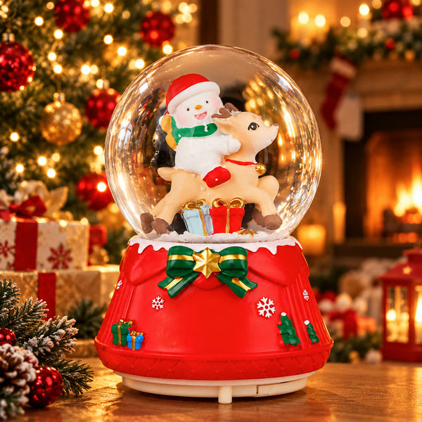 β Snowman #1 musical light-up Christmas snow globe