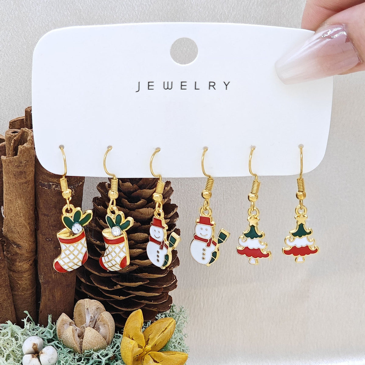 🎄 Christmas Earring Set – Collection 3