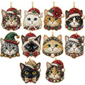 🐱 Christmas Cat Faces – Set of 10