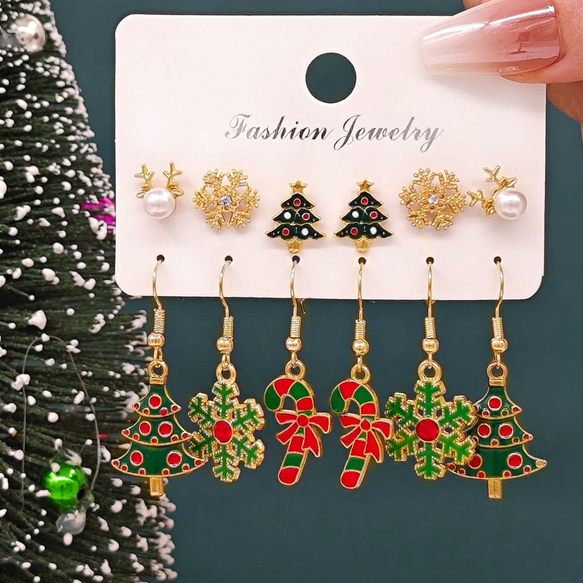 🎄 Christmas Earring Set – Collection 4