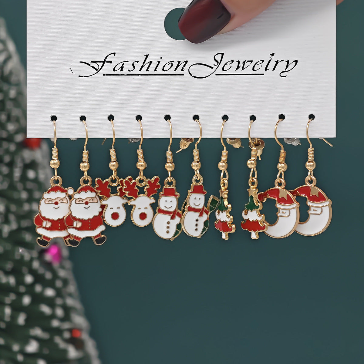 🎄 Christmas Earring Set – Collection 5