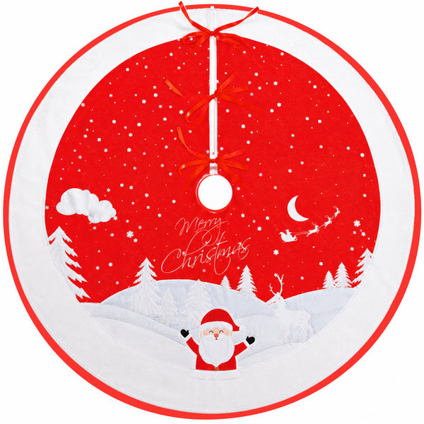 Christmas Tree Skirt – Snowy Santa