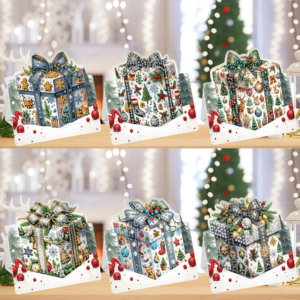 🎄 Sparkle Christmas Cards (6-Pack) – Winter Collection
