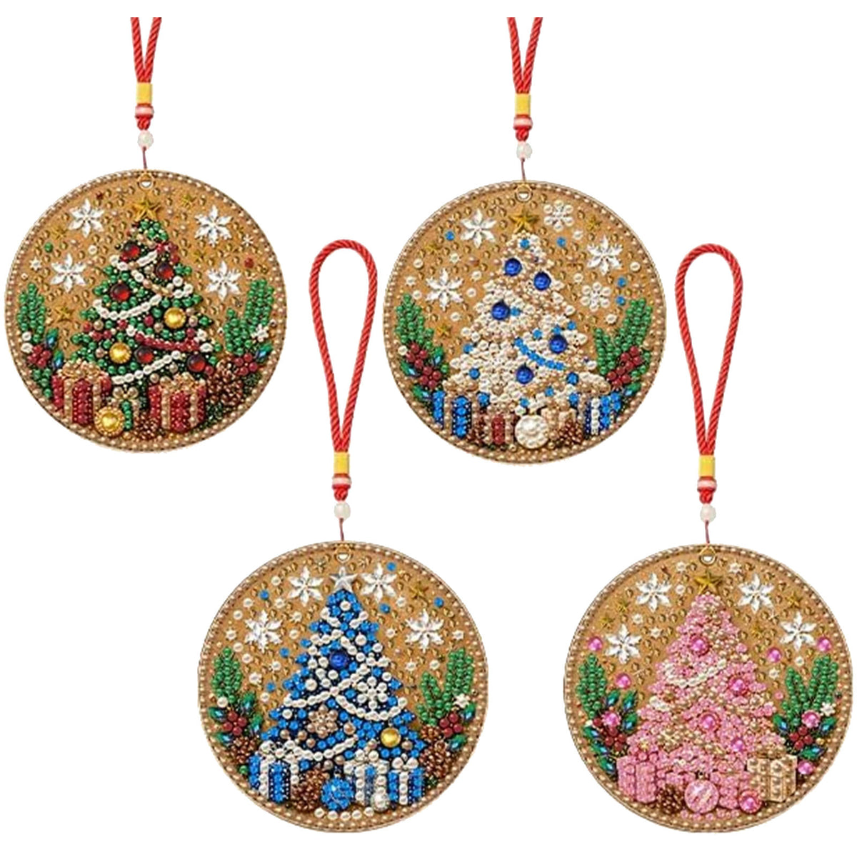 Mini Christmas Ornament Set (4-Pack) – Christmas Trees