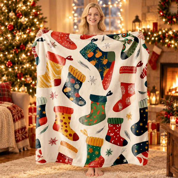 Christmas gift in a festive setting