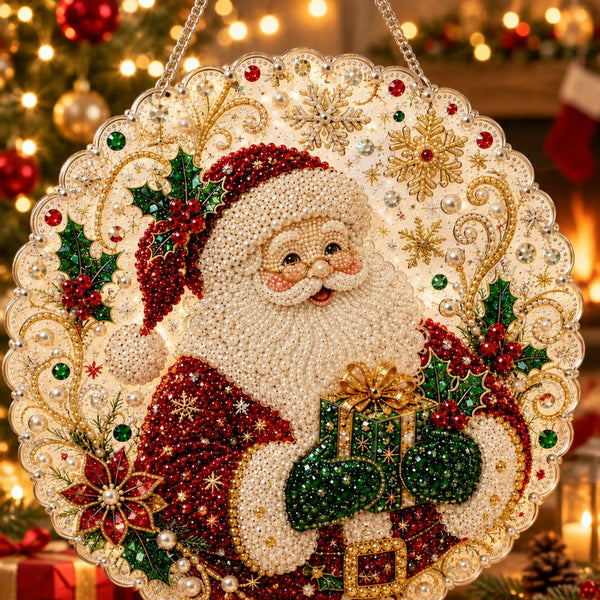 Christmas gift in a festive setting