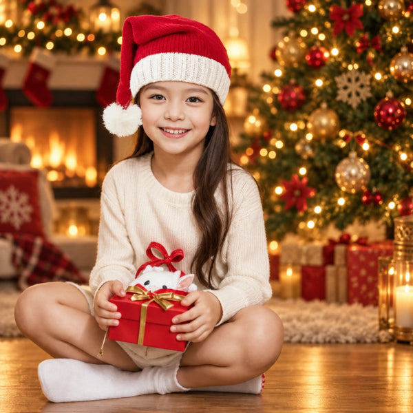 Christmas gift in a festive setting