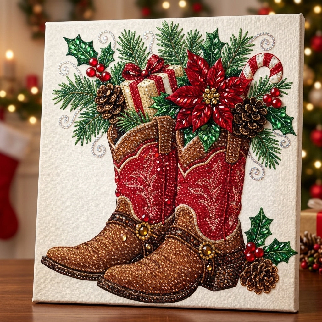 Christmas Cowboy Boots