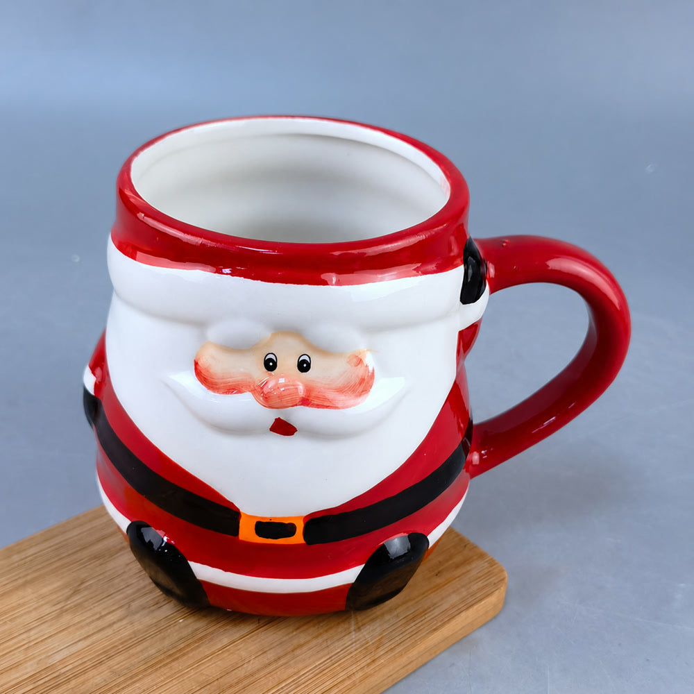 ☕ 3D Christmas Character Mug – Santa & Nutcracker