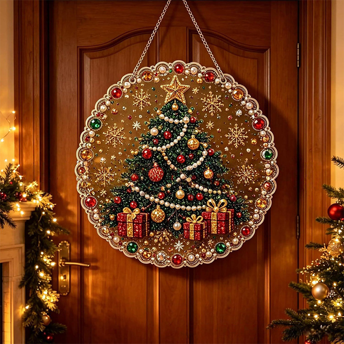 Christmas pearl wreath ornament kit